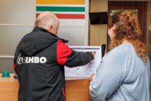 Ontruimingsplattegrond uitgelegd door AREHBO